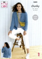 Knitting Pattern - King Cole 5683 - Subtle Drifter Chunky - Ladies Cardigans